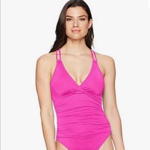 NWT hot pink La Blanca one piece size 8